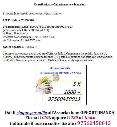 5 X mille a Opportunanda